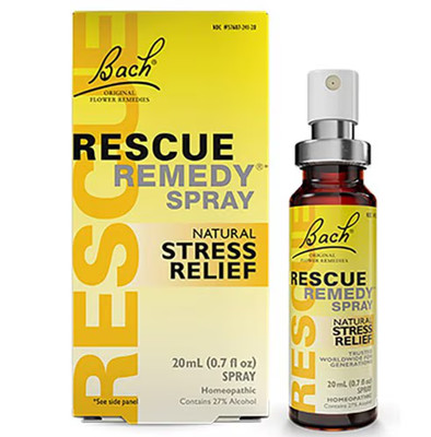 Bach Rescue Remedy Spray Natural Stress Relief, .7 fl oz,  20 ml