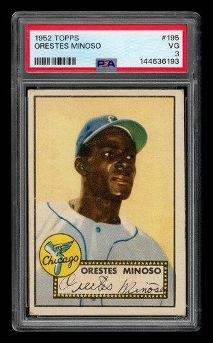 1952 Topps Set-Break #195 Orestes Minoso PSA 3 VG