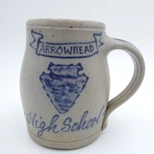 Rowe Pottery Works Arrowhead High School 25th Anniversary Mug Hartland Wisconsin