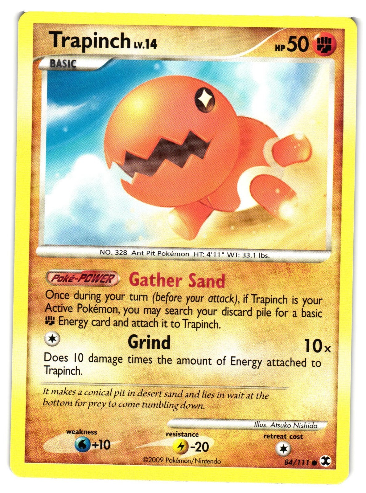 Pokemon TCG Trapinch 84/111 Common Rising Rivals VLP