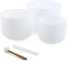 Meinl Sonic Energy 3-Piece Crystal Singing Bowl Set - A432Hz