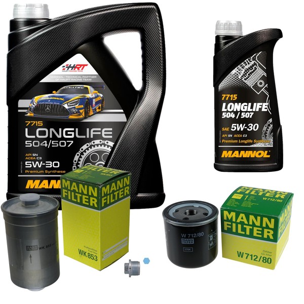 MANN-FILTER Inspektionspaket Mannol 6L Longlife 5W-30 FüR Saab 900 I Cabriolet-image