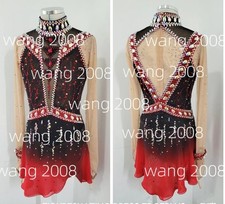 Ice Figure Skating Dress Rhythmic Gymnastics Twirling Competition black dyeing
