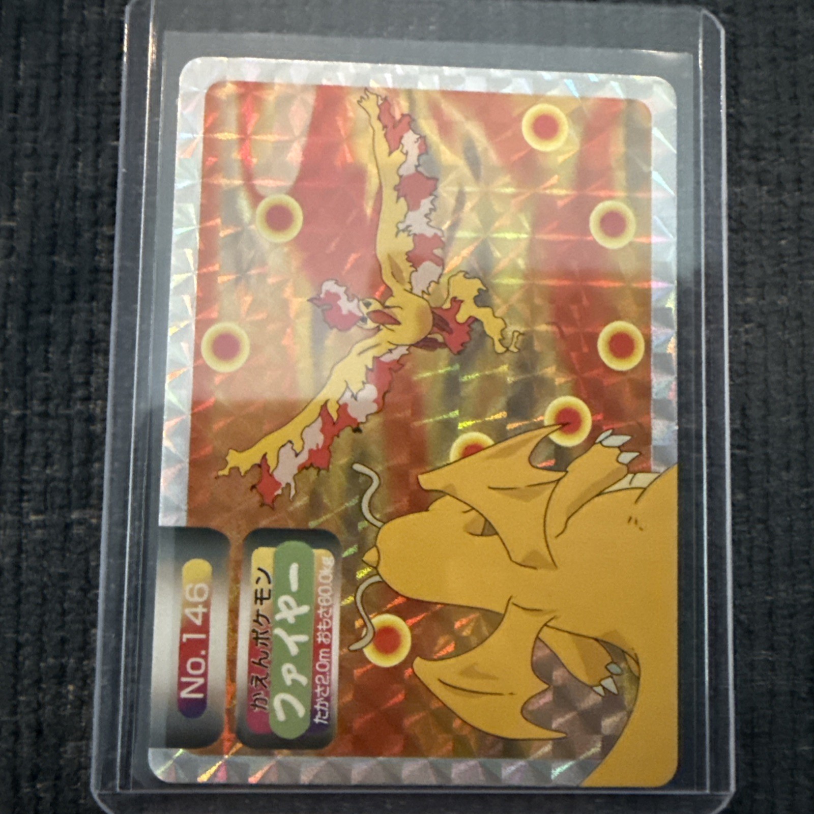 Moltres Prism 146 Vs Dragonite 1998-99 Pokémon Topsun Japanese