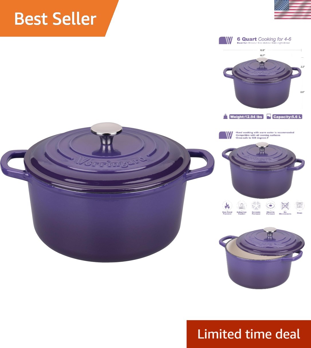 Enameled Cast Iron Dutch Oven Sourdough Baking