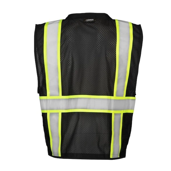 Kishigo B100-S-M Safety Vest,Zipper,Black,S/M - product detail image 4