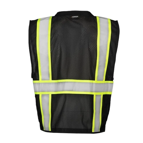 Kishigo B100-S-M Safety Vest,Zipper,Black,S/M image 4