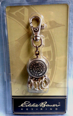 Eddie Bauer Key Ring 1920 Sliver Tone Multiple Key Ring with Clip NEW