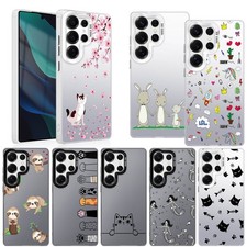 Lovely Animals Phone Cover For Samsung S25 Ultra S24 S23 Plus S22 S21 Laser Case