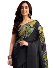 Women's Cotton Printed Saree With Unstitched Blouse Piece