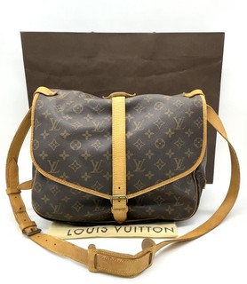 Auth Louis Vuitton Monogram Saumur 35 M42254 Crossbody Bag W/Bag NS010985
