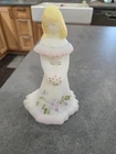 Fenton Bridesmaid, Satin White, Hand Painted, Signed Shelly Fenton,  #368