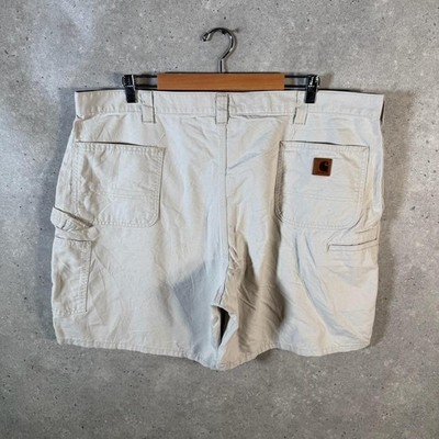 Vintage Carhartt Carpenter Shorts Jorts Cargo Herren W44 Creme B144 PUT Original