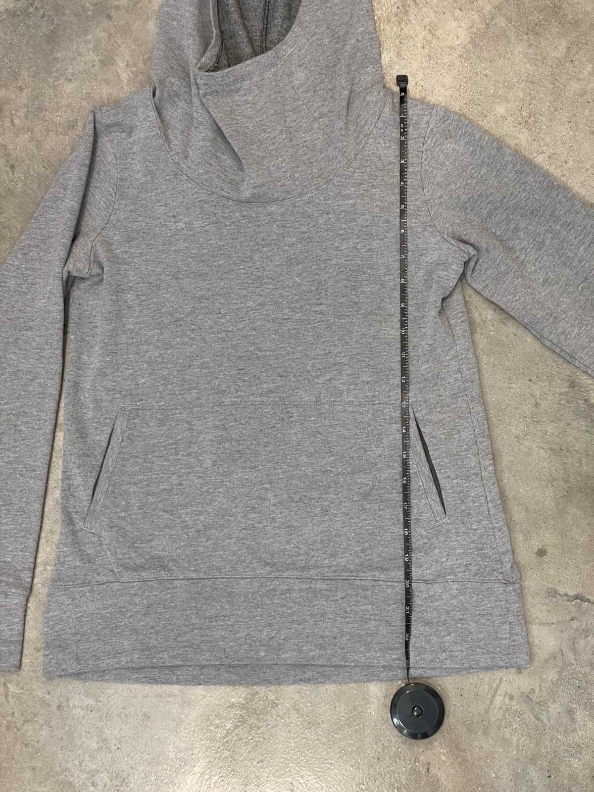 Columbia Hoodie Women XS Gray Lightweight Fleece Knit Mock Neck Casual Layering thumbnail 7