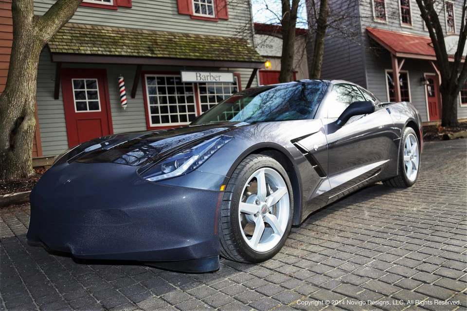 2014 -2019 C7 Corvette Front Bumper Nose Mask Bra Mesh NoviStretch EASY ON & OFF - Image 3 of 4