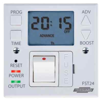 Absicherung Stirnzeitschaltuhr 24 Std. - Timeguard FST24 Speicher/Tauchheizung Timer