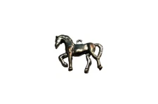 UNMARKED UNSIGNED - Silver COLOR - SHOW Horse - Charm Metal Link 1" TALL JEWELRY