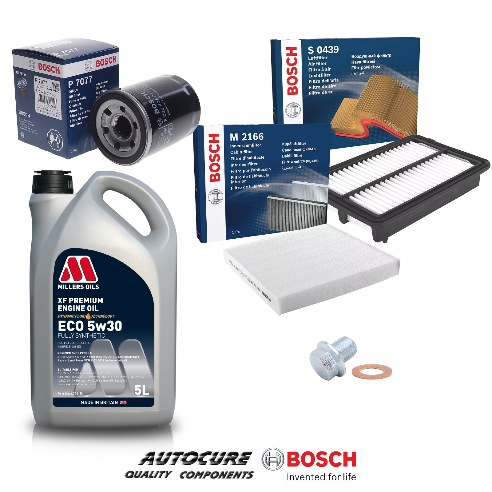 FOR HONDA CR-V 2.0 I-VTEC SE MK4 (RE58) BOSCH SERVICE KIT + 5 LITRE OIL ...