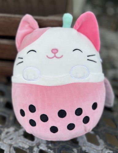 Squishmallows Roxy the Calico Cat in Boba Tea 8" NWT Hot Topic Exclusive NEW