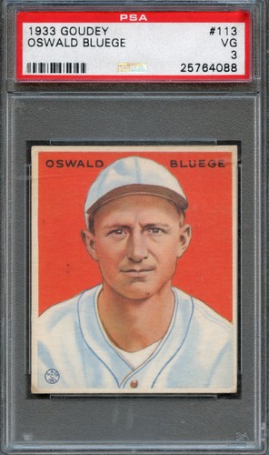 1933 Oswald Bluege #113