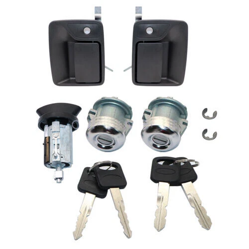 Juego de manija de puerta y cilindro de bloqueo y encendido para Ford F-250 F-350 F-450 98-07 Foto 2 de 4