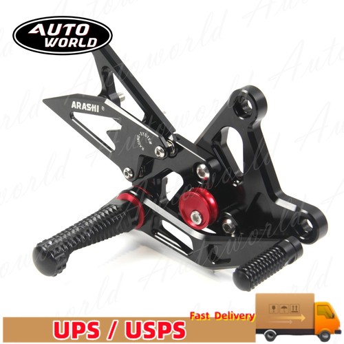 For Kawasaki Ninja ZX-6R ZX636 2006 2005 Racing Rearsets Footrest FootPeg Black - Foto 6 di 13