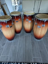 Gon Bops Tumbao Pro Series Congas set of 4 Siam Oak  Excellent Condition