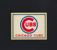 1962 Fleer Team Logo Decals CHICAGO CUBS inserts SUPER RARE (Red Back)