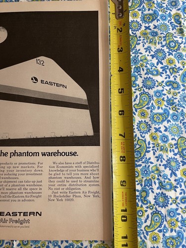 Vintage 1969 Eastern Airlines Freight Warehouse Print Ad-Phantom Freight Contain - Picture 6 of 7