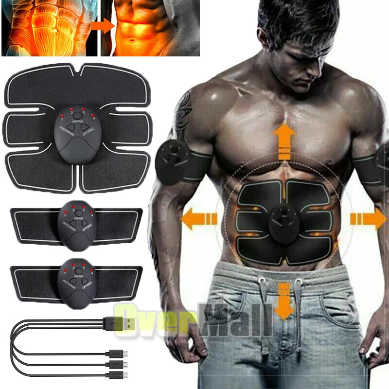 Electric Muscle Toner Machine ABS Abdominal Core Stimulator Belt Fat Burner  USB