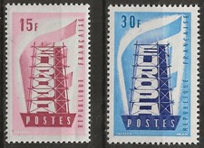N° 1076/77**  PAIRE EUROPA 1956
