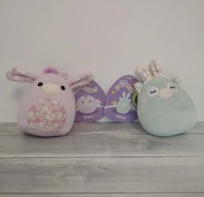 2 SQUISHMALLOWS Delzi The Donkey Miley The Llama 3.5 Clip-On NWT Easter 2023