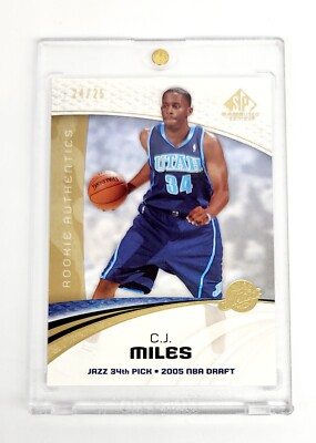 MINT #/25 GOLD RC ROOKIE 2005 SP Game Used Edition CJ Miles #129 UTAH JAZZ 