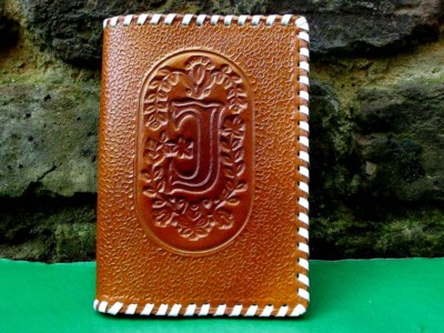 UdSSR Sowjetisches Estland Echtleder Passabdeckung ''J'' Anfangsstempel 1977 (Neu)
