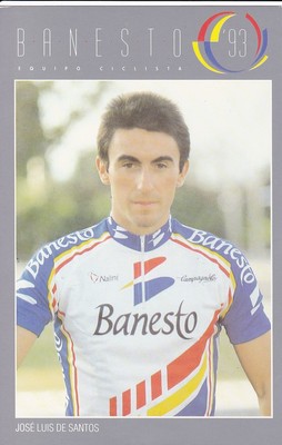 CYCLING cycling card JOSE LUIS DE SANTOS team BANESTO 1993