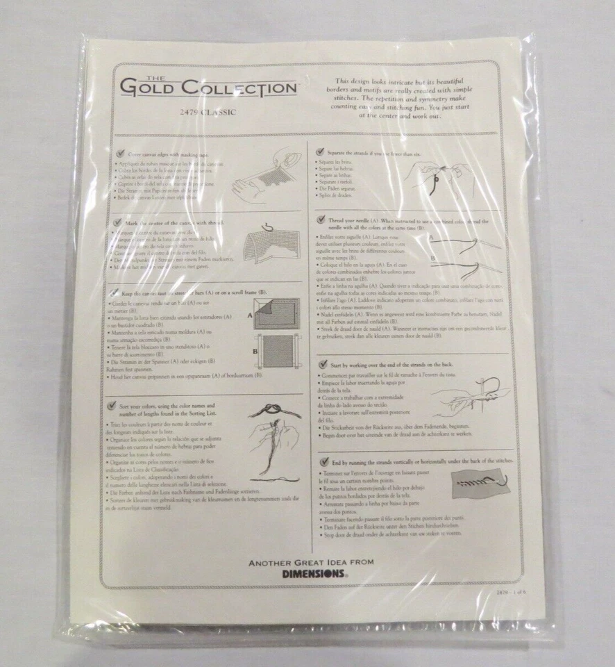 Dimensions GOLD Collection "CLASSIC" Textured Needlepoint Kit 2479 Brand NEW!! - Image 3 of 4
