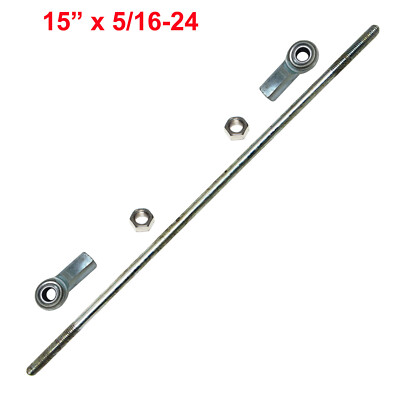 15'' x 5/16-24 Economy Tie Rod Kit Set w/ Ends Steering Go Kart Parts Carts New