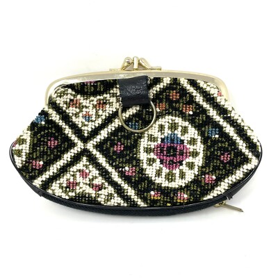 Clutch Tapestry Snap And Zip Closure Coin Purse Vintage Boho Bag Charm