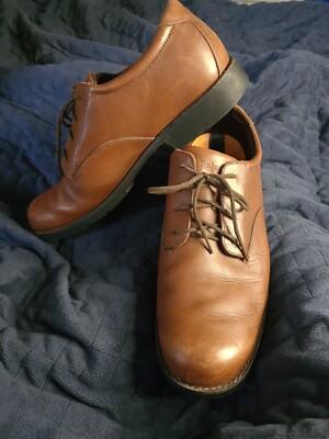 Timberland Men 8 W Stormbuck Oxfords Leather Tie Shoes Brown  display picture 1