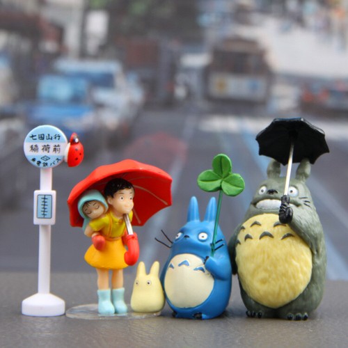 6 piezas Studio Ghibli de calle estación de paraguas figura Totoro juguetes decoración de automóviles eBay