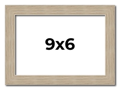9x6 Frame Grey Solid Wood Picture Frame Width 1 Inches | Interior Frame Depth 0.