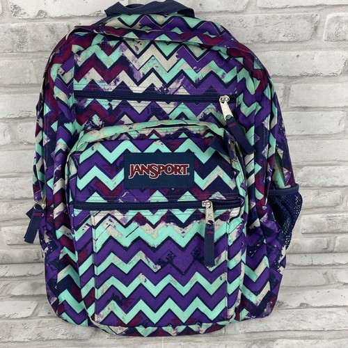 Jansport Zig Zag Turquoise Purple Bag 
