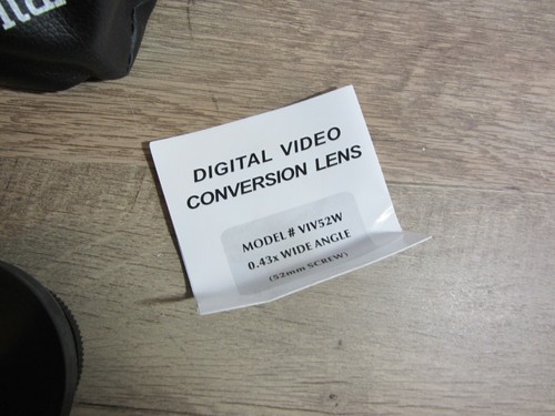 Vivitar VIV-52W 52MM HD4 0.43X WIDE ANGLE CONVERSION LENS WITH MARCO EUC - Picture 6 of 7