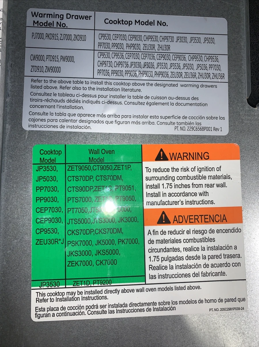 GE Cafe Cooktop POWER Wiring CORD NEW CEP7030 May Fit Others eBay