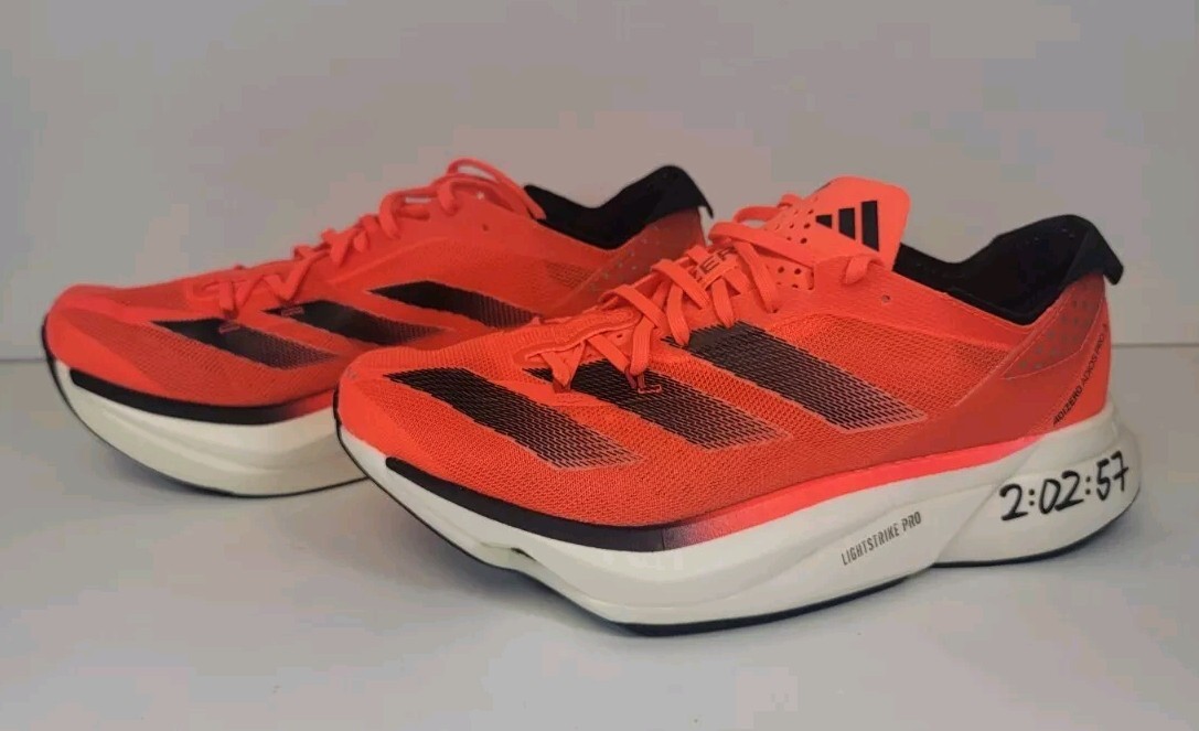 アディダス　アディオスプロ3 Adidas Adizero Adios Pro 3 Scarlet Black Red Running Shoes Mens Sz