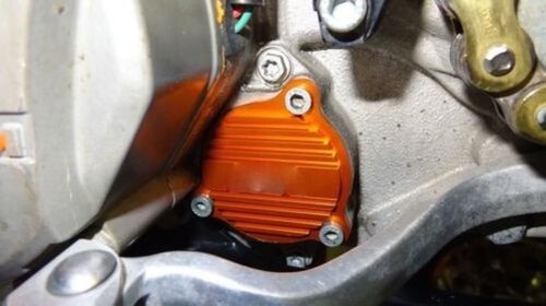 KTM 250 Sx-F 250 Xc-F 2013-2015 Huile Pompe Housse Orange Gravé B9L - Picture 8 of 8