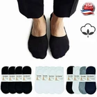 3-12 Pairs Men's Invisible No Show Nonslip Low Cut Solid Boat Socks Size 9-13