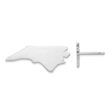 BRAND NEW 925 Sterling Silver North Carolina State Push Back Earrings XNE48SS-NC