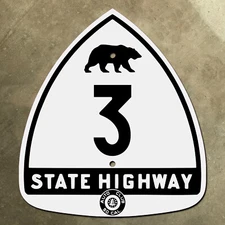 California ACSC bear route 3 highway road sign auto club AAA PCH Oxnard Malibu