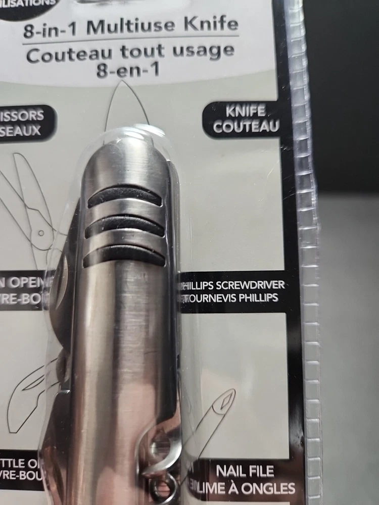 Multi-tool 8 In 1 Pocket Knife Utility Hand Tool 3.5in Long